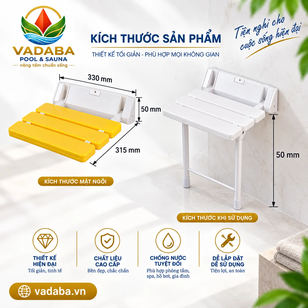 Ghế xông hơi ướt Composite có chân A-7