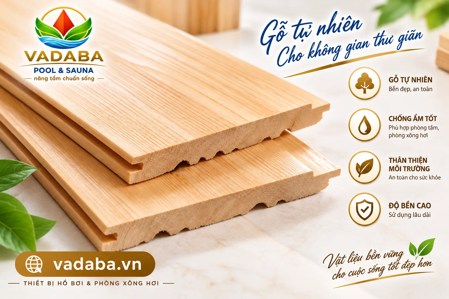 Gỗ thông phòng xông hơi Sauna