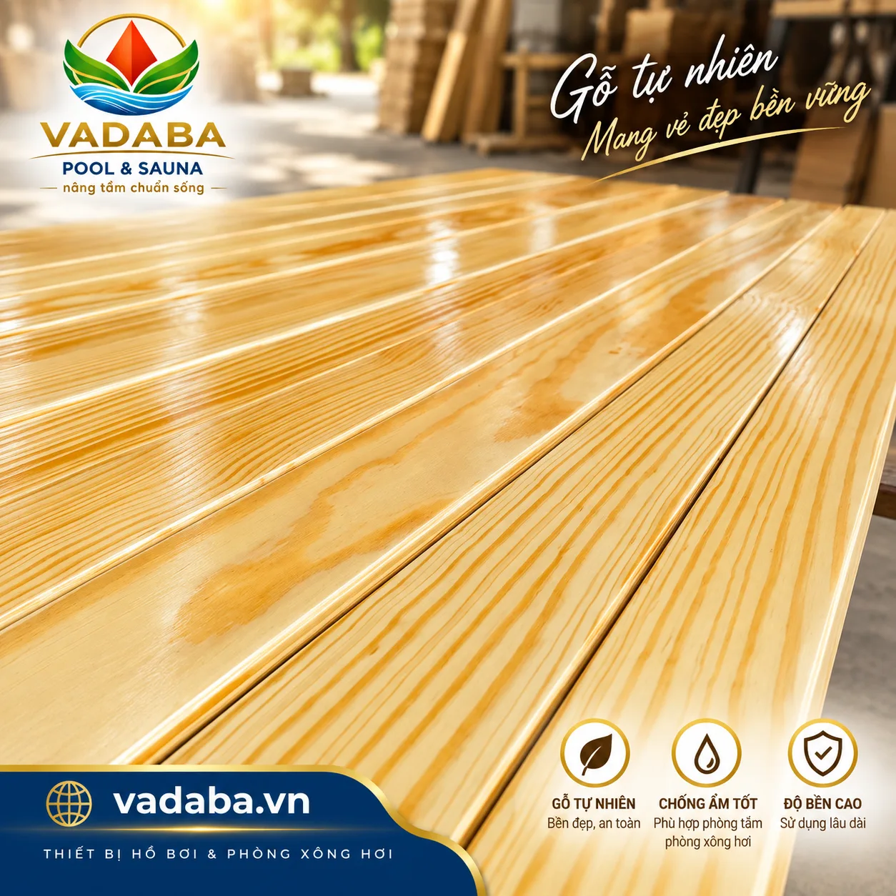 Gỗ thông phòng xông hơi Sauna