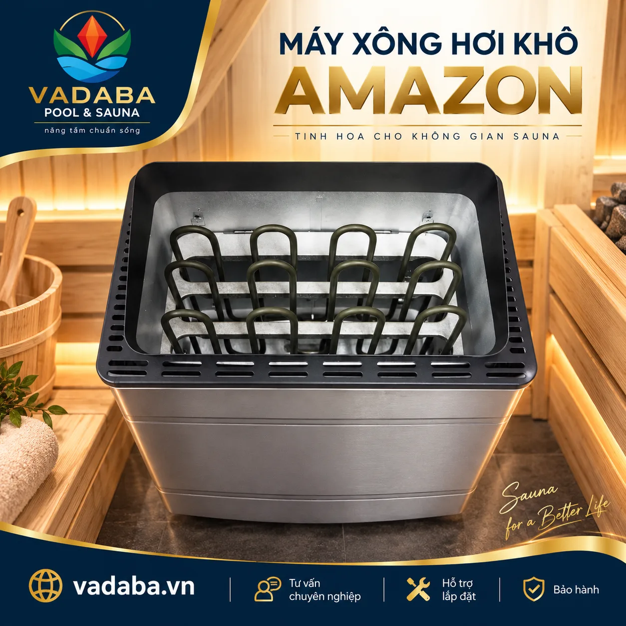 MÁY XÔNG HƠI KHÔ AMAZON AM-60MI 6KW